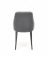 Jídelní židle VENUS - ocel, látka, černá / šedá