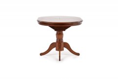 Jídelní kulatý rozkládací stůl WILLIAM –? 90x90x75 (+34), dřevo, tmavý ořech Halmar