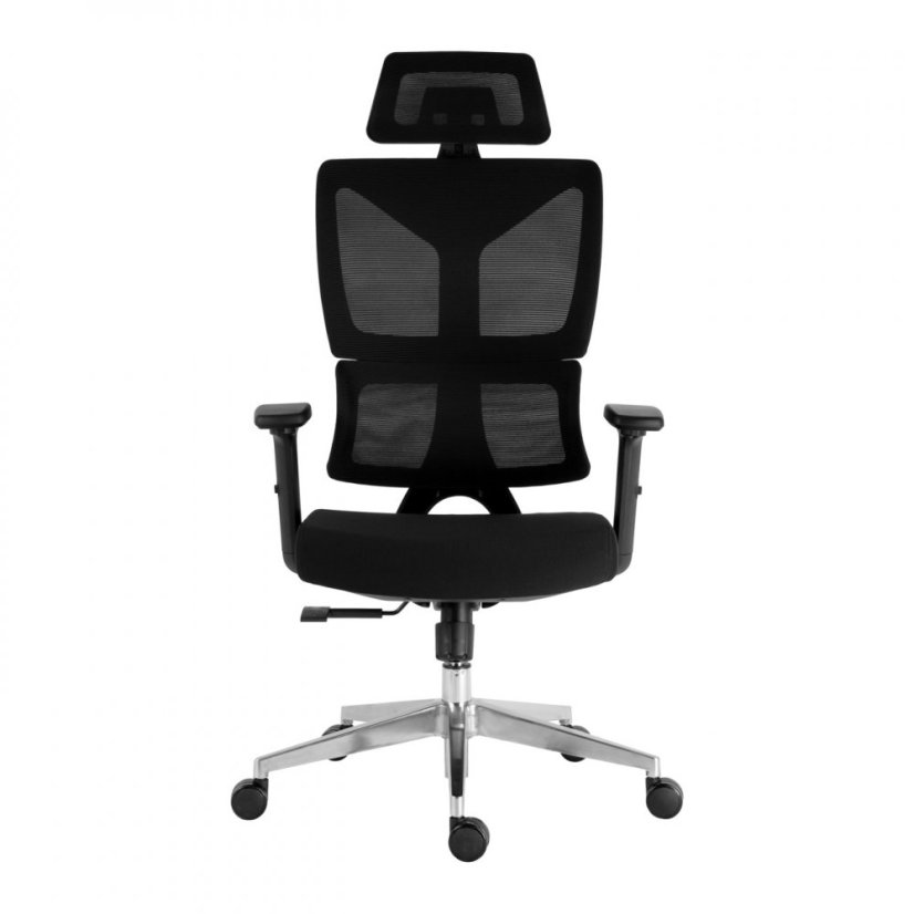 Kancelárska ergonomická stolička NERO XXL — čierna, nosnosť 150 kg