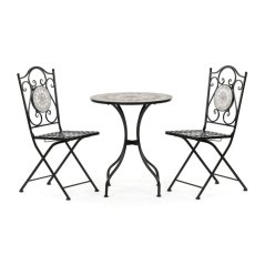 Zahradní set MOSAIC 1+2 – vícebarevná keramická mozaika, kovová konstrukce, Autronic