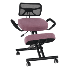 Ergonomická kľakačka RUFUS – ružová/čierna z kovu