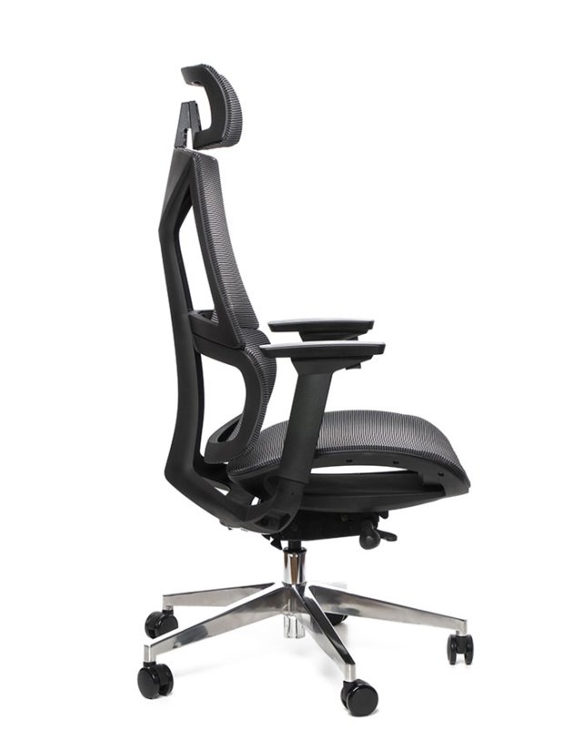 Kancelárska ergonomická stolička Sego ERGO AIR — sieť, čierna