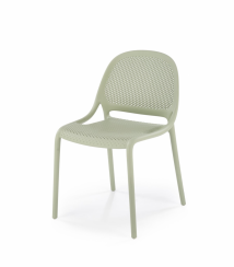 Jedálenská stolička BERN — plast, mätová