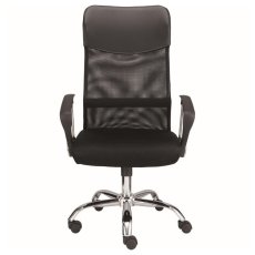 Kancelárska otočná stolička MEDEA - látka, sieť, čierna