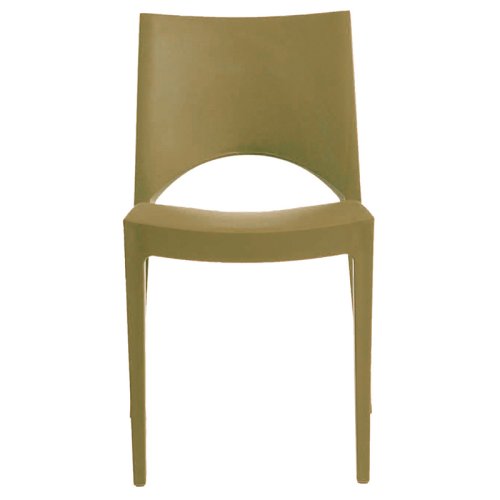 Plastová jídelní židle Stima PARIS – bez područek, stohovatelná - Barva plastu Stima: Moka