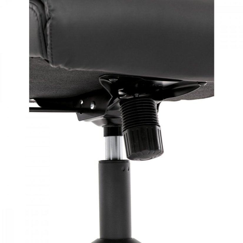 Kancelářské křeslo HOLMES — kov, ekokůže, černá Autronic