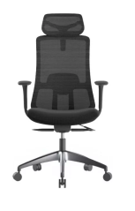 Kancelářská ergonomická židle WISDOM s podhlavníkem — síť, černý plast, nosnost 120 kg, více barev