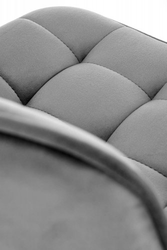 Barová židle DREY II – kov, látka, zlatá / temně šedá