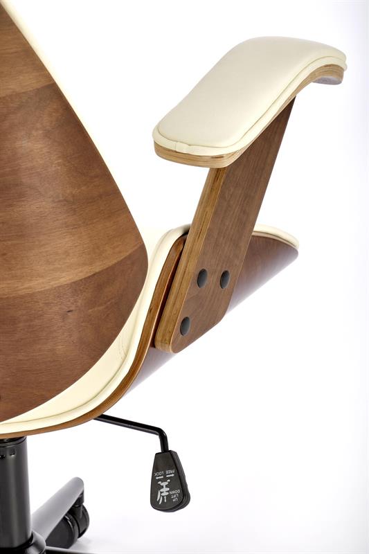 Kancelárske kreslo IGNAZIO – orech, ekokoža béžová