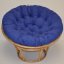 Relaxační papasan ARTEMIS — ⌀110 cm, ratan, látka, medová / více barev