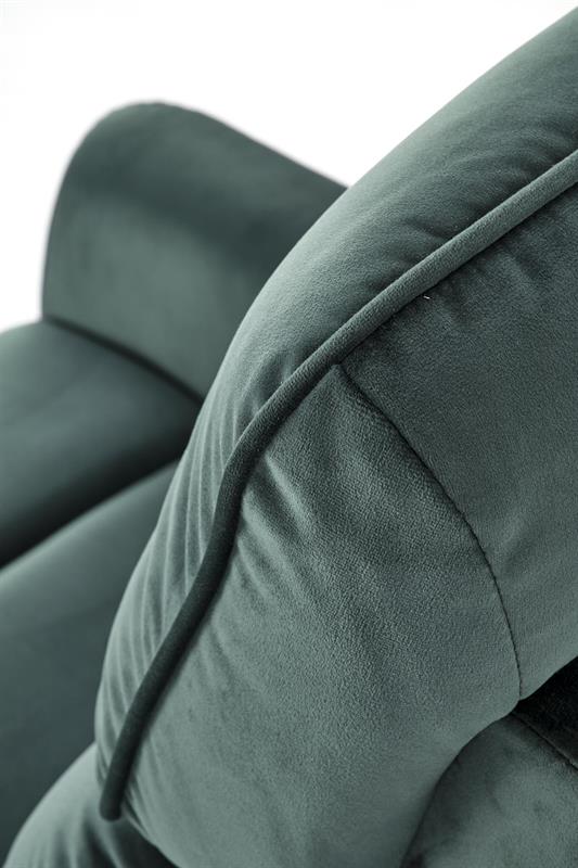 TV křeslo SEMIR s elektrickým polohováním - látka, zelená Halmar