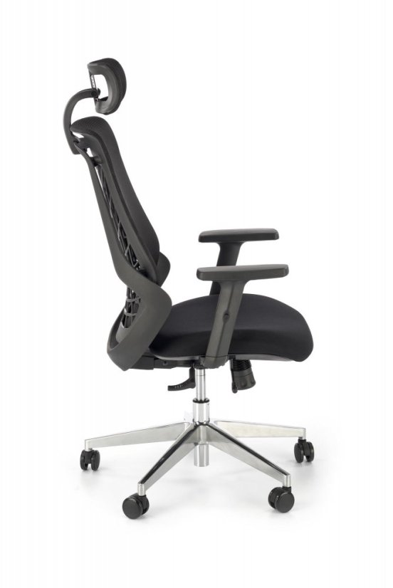 Kancelárska ergonomická stolička GERONIMO — sieť, čierna