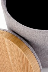 Set taburetov AVIKO s úložným priestorom – látka, MDF, sivá