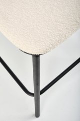 Barová židle POLIS — kov, látka, krémová Halmar