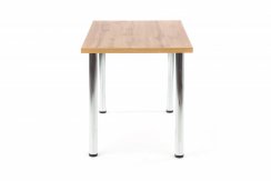 Jídelní stůl MODEX –⁠ 120x68x75, chrom/dřevo, dub votan