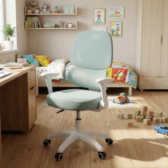 Detská stolička LOLA – s výškovo nastaviteľným svetlozeleným sieťovaným sedadlom Autronic