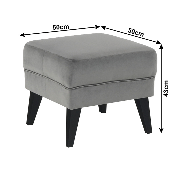 Taburet RODEZA — viac farieb - Farebné prevedenie RODEZA: Šedá / čierne nohy