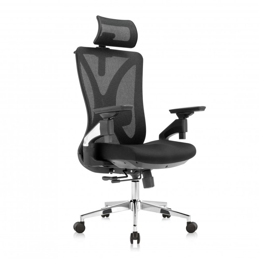 Kancelářská ergonomická židle VERTE X — černá, nosnost 150 kg