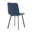 Elegantná jedálenská stolička NOX – modrý zamat, čierny kov Autronic