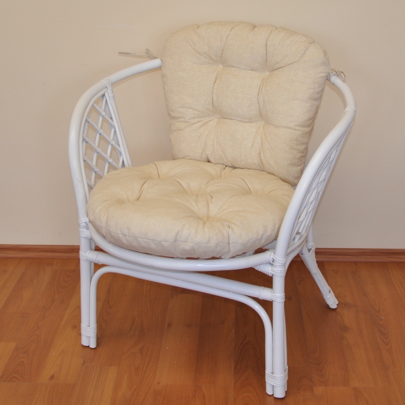 Zahradní křeslo ANTIGUA — ratan, bílá / více barev