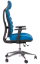 Kancelárska ergonomická stolička SPINE s podhlavníkom — látka, nosnosť 130 kg, viac farieb - Farebné varianty stoličky SPINE: Modrá