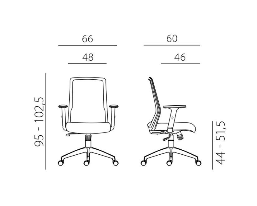 Kancelárska stolička NOVELLO Antares  – s lakťovými opierkami, čierna