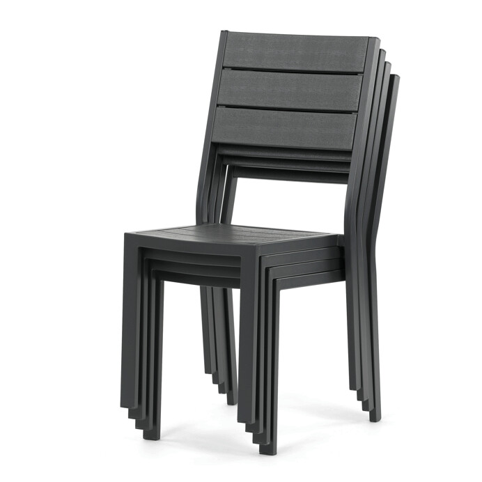 Zahradní sestava VERANDA –  polywood, šedá, Autronic