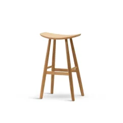 Židle GURU bar – bez opěrky, dub, výška 78 cm Stima