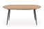 Jídelní kulatý rozkládací stůl COLORADO – 120x80x74 (+40) dub/kov, černý Halmar