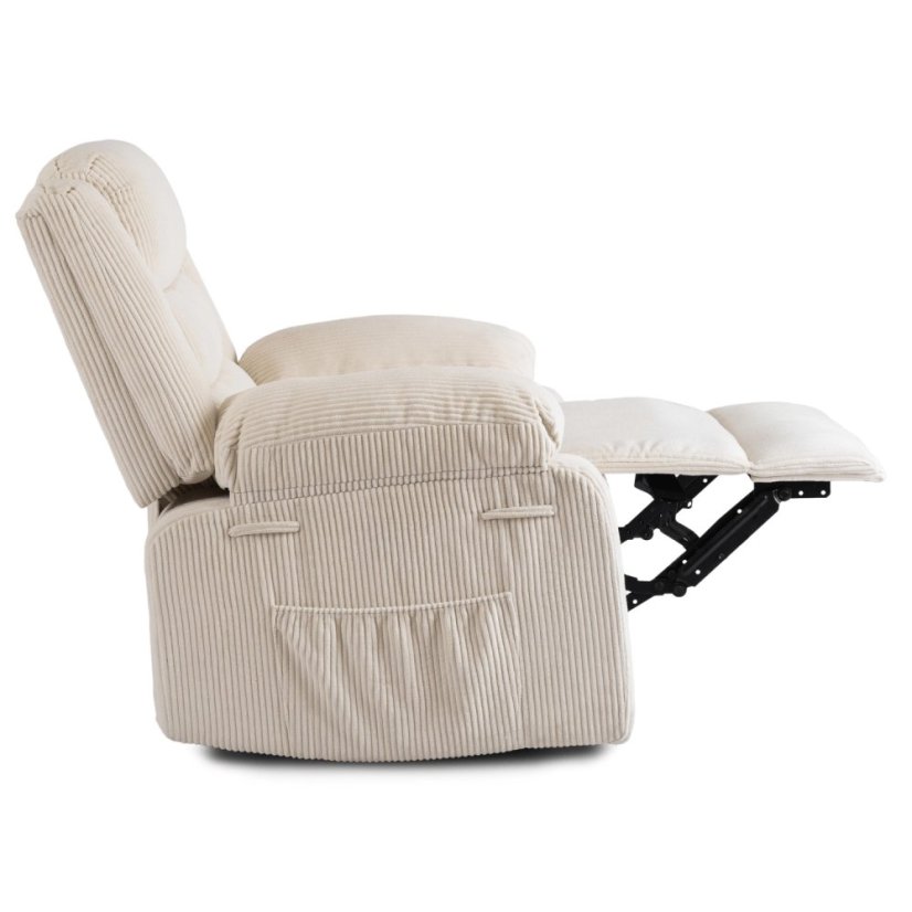 Moderné kreslo ARTURO v béžovom manšestri pre maximálny komfort