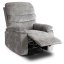 Luxusné masážne kreslo BRUCE – Rozkladacie, Sivé