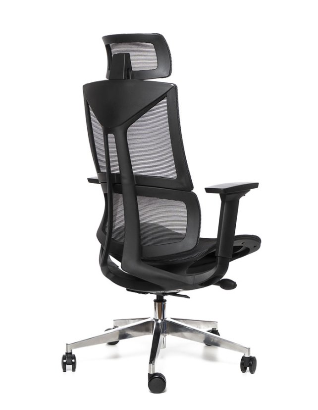 Kancelárska ergonomická stolička Sego ERGO AIR — sieť, čierna