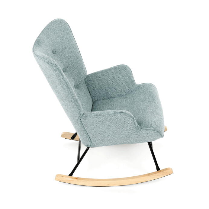 Hojdacie kreslo YAO – modrá, látka, ergonomický dizajn Autronic