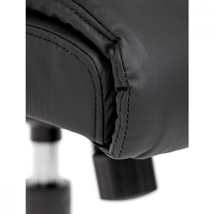 Kancelářské křeslo HOLMES — kov, ekokůže, černá Autronic