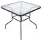 Zahradní stůl ZWMT 80x80 cm kovový se skleněnou deskou