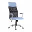 Kancelářská otočná židle PREZIDENT PLUS — látka, síť, modrá