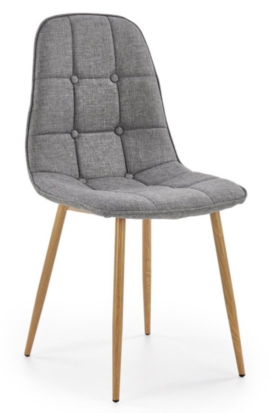 Jedálenská stolička LARA – látka, sivá