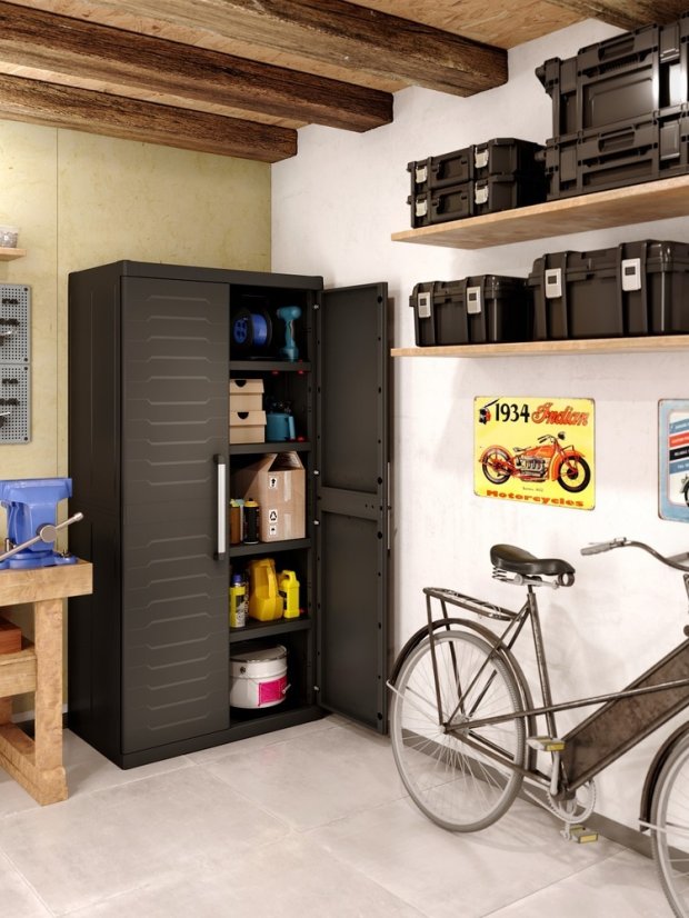 Zahradní skříň DETROIT HIGH XL - černá