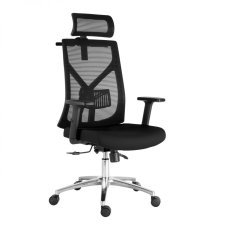 Kancelářská ergonomická židle UNI — černá, nosnost 150 kg