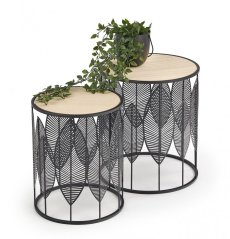 Súprava konferenčných stolíkov FOLLA - MDF, oceľ