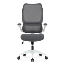 Kancelářská ergonomická židle SHADY —  síťovina, šedá