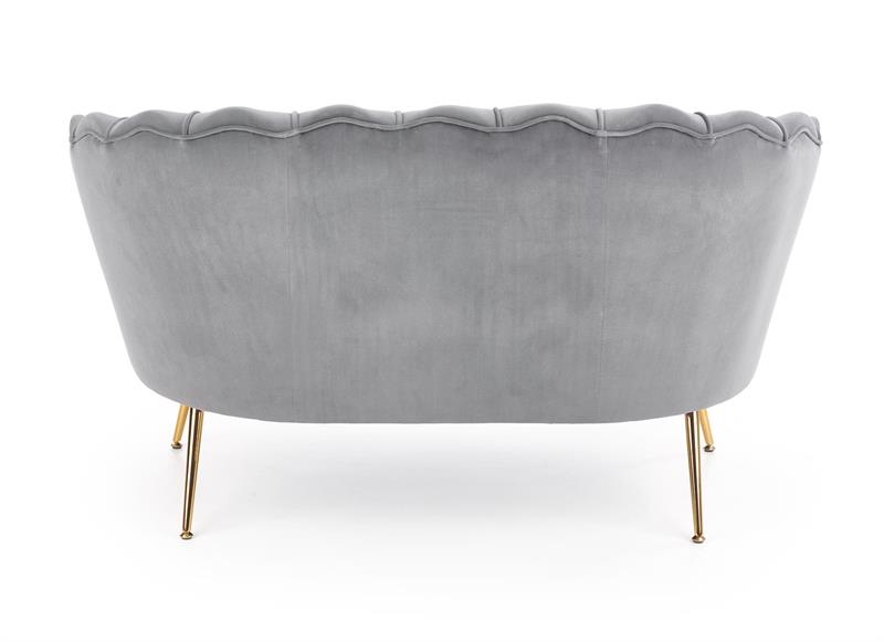 Designová pohovka AMORINITO — kov, šedá látka, nosnost 200 kg Halmar