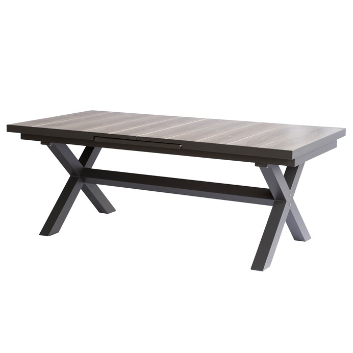 Zahradní stůl rozkládací KERAMIX — 200+60 cm, keramická deska, hliník Autronic