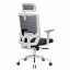 Kancelářská ergonomická židle HELIA — černá / bílá, nosnost 150 kg