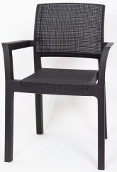 ALBA plastové křeslo - grafit