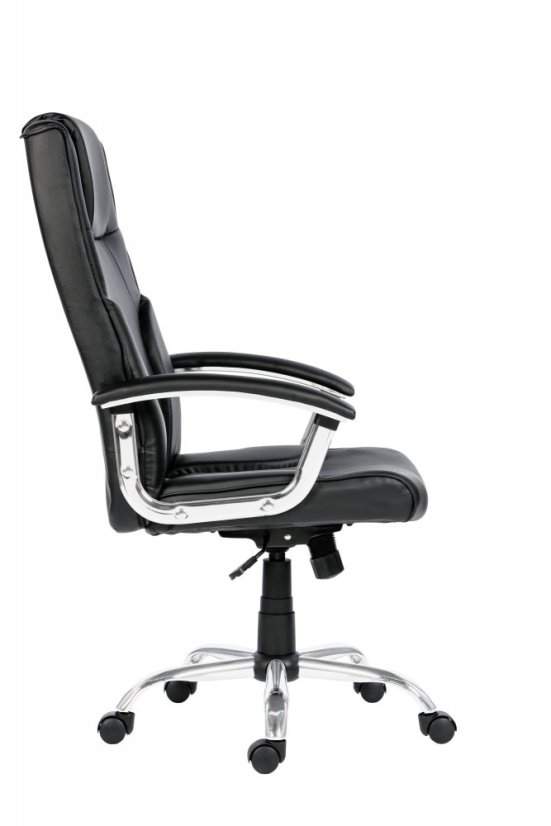 Kancelárske otočné kreslo Antares MIAMI PLUS — čierna eko-koža, nosnosť 130 kg