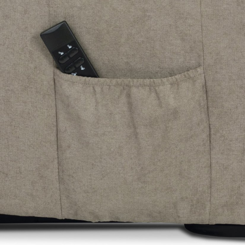 Relaxačné TV kreslo VINCENT s elektrickým polohovaním — cappuccina, 2 motory, nosnosť 140 kg