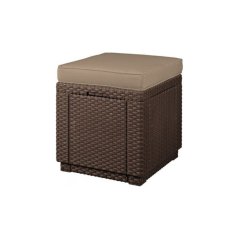 Zahradní box s poduškou — umělý ratan, více barev