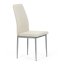 Elegantná jedálenská stolička LENA Autronic s krémovou látkou a sivými nohami