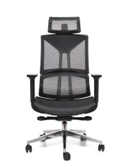 Kancelárska ergonomická stolička Sego ERGO AIR — sieť, čierna